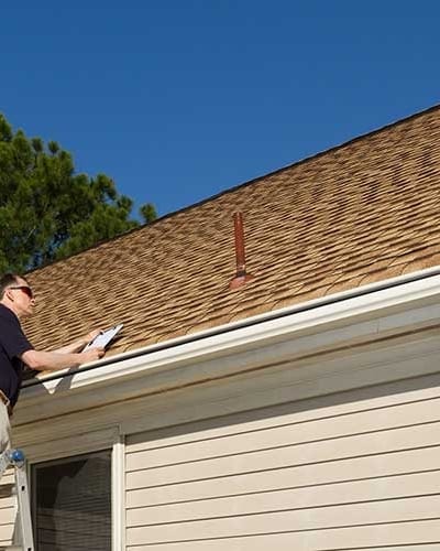 Home inspector at work